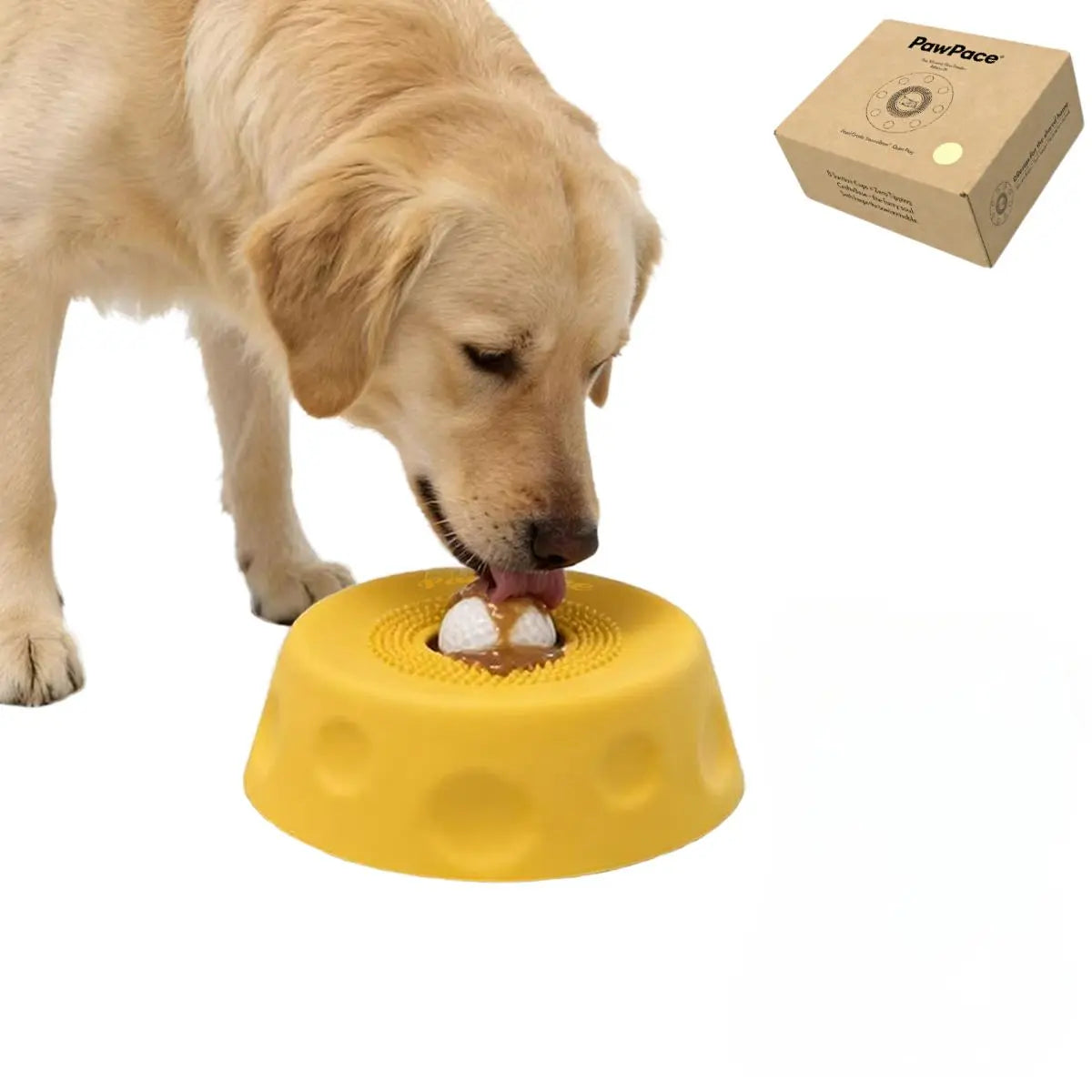 Pawpace Multi Purpose Dog Bowl,Dog Liquid Slow Feeder,Lick Bowl with Ball ,Oral Hygiene & Tongue Cleaning,8 Suction Cups,No Mess Liquid Treat Enrichment Bowl for Dogs